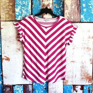 Women's Sweet Violet Top Short Sleeve Striped MEDIUM Multicolor NEW